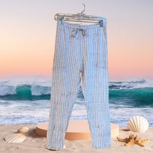 Novi Linen Skinny Knubby Pants Size Medium/Large